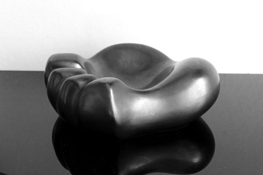 Georges Jouve patte d'ours noire, céramique 1950